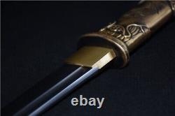 Brass Handle Chinese KUNGFU Short Dao Sword Folded Steel Dagger Han Jian Saber