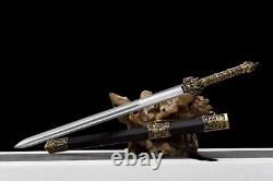 Brass Handle Fire Dragon Sword Forged Folded Steel Sharp KUNGFU Battle KnifeNice