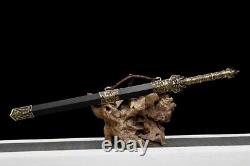 Brass Handle Fire Dragon Sword Forged Folded Steel Sharp KUNGFU Battle KnifeNice