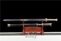 Brass Handle Han JIan Damascus Folded Steel Sharp Chinese KUNGFU Sword Saber