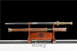 Brass Handle Han JIan Folded Steel Clay Tempered Chinese KUNGFU Sword Saber