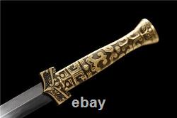 Brass Handle Han JIan Folded Steel Clay Tempered Chinese KUNGFU Sword Saber
