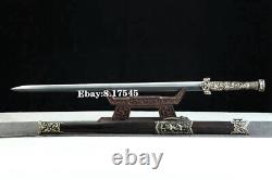 Brass Handle Han Tang Saber Jian Chinese Divine Beast PiXiu Sword Damascus Steel