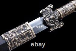 Brass Handle KungFu Dragon Sword Chinese Folded Steel Han Tang Saber Battle Jian