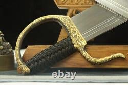 Brass Handle Wing Chun Butterfly Set Dao Sword Folded Steel Broadsword -Q8123