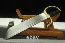 Brass Handle Wing Chun Butterfly Set Dao Sword Folded Steel Broadsword -Q8123