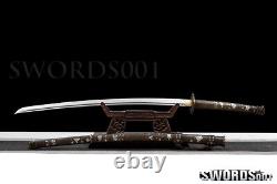 Brass Japanese Shogunate Warrior Sword Samurai Katana Damascus Folded Steel