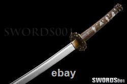 Brass Japanese Shogunate Warrior Sword Samurai Katana Damascus Folded Steel