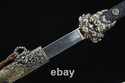 Brass Sheath Tang Dao Chinese KUNGFU Battle Knife Folded Steel Sword Collectible