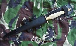 British Army Fairbairn Sykes Commando fighting knife, 2nd pattern, brass handle