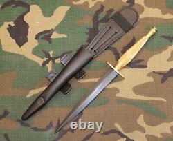 British Army Fairbairn Sykes Commando knife 2nd pat brass handle Made in England