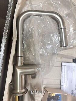 Brizo 63965LF-SSLHP Pull Down Bar Faucet Square Spout Less Handle Brilliance SS