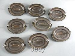 Bronze Brass Plated Chippendale Hepplewhite Oval Drawer Pulls Handle Lot 8 Antqe