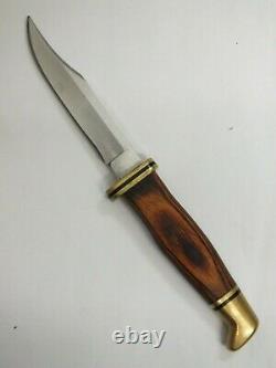 Buck 102 Woodsman Brass & Cocobolo Handle Fixed Blade Knife 2010 with Sheath