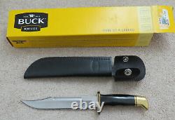 Buck 120 General Black Phenolic Handle withBrass BOS 5160 Fixed Blade 120BKSSH