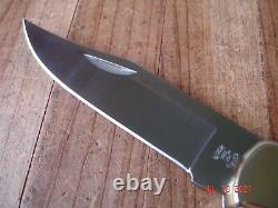Buck Knife 111 Hunter Brass Nickel Silver Sides Bos D2 Blade Wood Handles 110