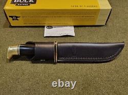 Buck Knives 119 Special 5160 Black Phenolic & Brass Handle Fixed Blade Knife