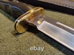 Buck Knives 119 Special 5160 Black Phenolic & Brass Handle Fixed Blade Knife