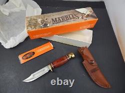 C. 2003 MARBLES USA Special 5 of 5 IDEAL HUNTING KNIFE withBURL handle & Brass pom