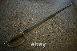 CIVIL War Nco Brass Handled Sword