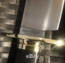 COLD STEEL 01 Tool Steel Blade/ BRASS/ Black MICARTA Handle NATCHEZ Bowie! NEW