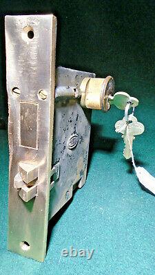 CORBIN # 288 ENTRY LOCK withKEYED CYLINDER for THUMB HANDLES! NICE! (12546)