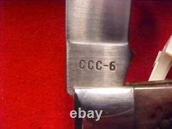 Camillus Brass Rem 44 Inlaid Bullet 1 Blade Lockback Pocket Knife Bone Handles