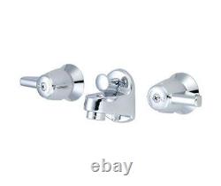 Central Brass 1177-DA 2 Handle Shelf Back Bathroom Sink Fct in Polished Chrome