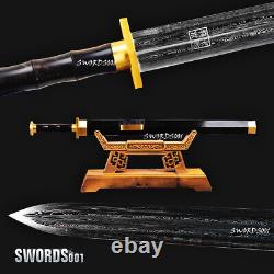 Chinese Sword Gentleman Jian Brass Fittings Ebony Handle Scabbard Folded Steel