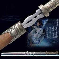 Chinese Wushu Dao Manganese Steel Anime Shark Tooth Sword Brass Handle