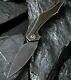 Civivi Linerlock Folding Knife 3.45 Damascus Steel Blade Rubber/Brass Handle