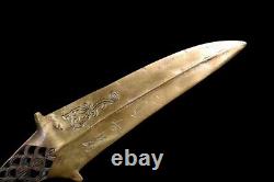 Collectible Brass Sheep's Head Handle Short Sword Dagger Not Sharp Handmade