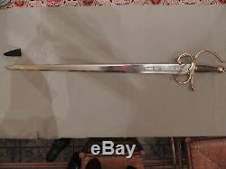 Collectible Sword Colada Dio made in Spain 100cm carved bronze handle