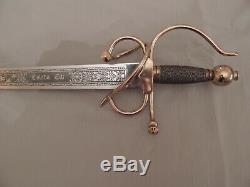 Collectible Sword Colada Dio made in Spain 100cm carved bronze handle