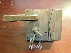 Complete Antique Door Hardware Set Restored Latch, Catch, Key and Handles RARE