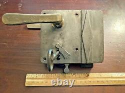 Complete Antique Door Hardware Set Restored Latch, Catch, Key and Handles RARE