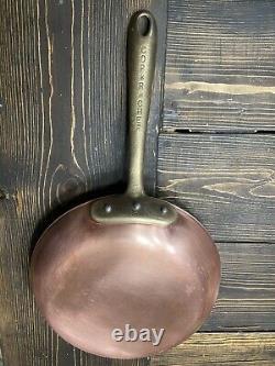 Cop R Chef Vintage Copper Skillet 10 Stainless Steel Interior And Brass Handle