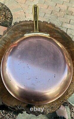 Cop R Chef Vintage Copper Skillet with Stainless Steel Interior And Brass Handle