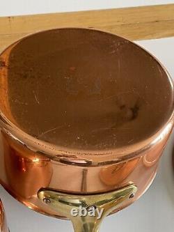 Copper Sause Pan withBrass Handle METAUX Ouvres-Vesoul Art et Cuisine France