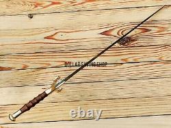 Custom Handmade 38 Long Damascus Blade Claymore Sword with Brass & Wood handle