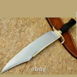 Custom Handmade Carbon Steel Bowie Knife WithBrass Guards &Sheet Handle WithSheath