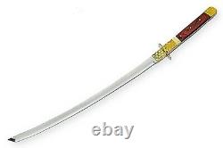 Custom Handmade D2 Tool Steel Samurai Sword Katana Sword With Brass Handle
