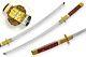 Custom Handmade D2 Tool Steel Samurai Sword With Brass Handle