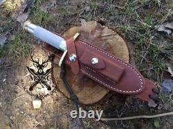 Custom Handmade D2-tool Steel Hunting Bowie Knife With Hollow Handle