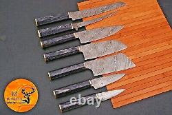 Custom Handmade Forged Damascus Steel Chef Knife Chef Set Kitchen Knives Aj 1585