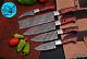 Custom Handmade Forged Damascus Steel Chef Knife Kitchen Knife Set 1080