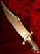 Custom Handmade Steel D2 Bowie Knife Brass Clip And Stag Crown Handle