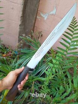 Custom Machete hunting E-Nep knife 15.1Bearing steel forged, Rosewood handle&pod