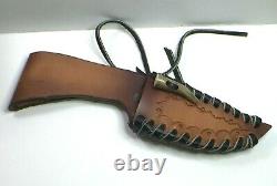 Custom Steel Blade Deer Antler Stag Handle Leather Sheath Brass Guard with stand
