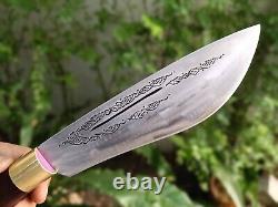 Custom Thai E-nep machete hunting knife 8 Bearing steel engraved, Rosewood, Pod